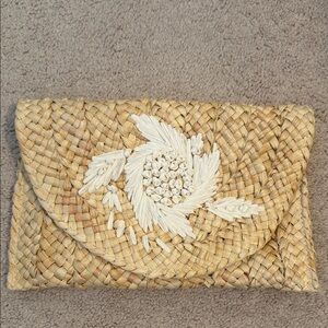 Woven Raffia Wicker Clutch Purse - NWOT